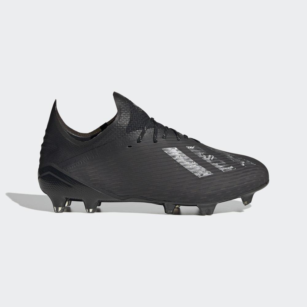 Ghete Fotbal Adidas X 19.1 Firm Ground Barbati Romania - Negrii/Argintii Metal EG7127